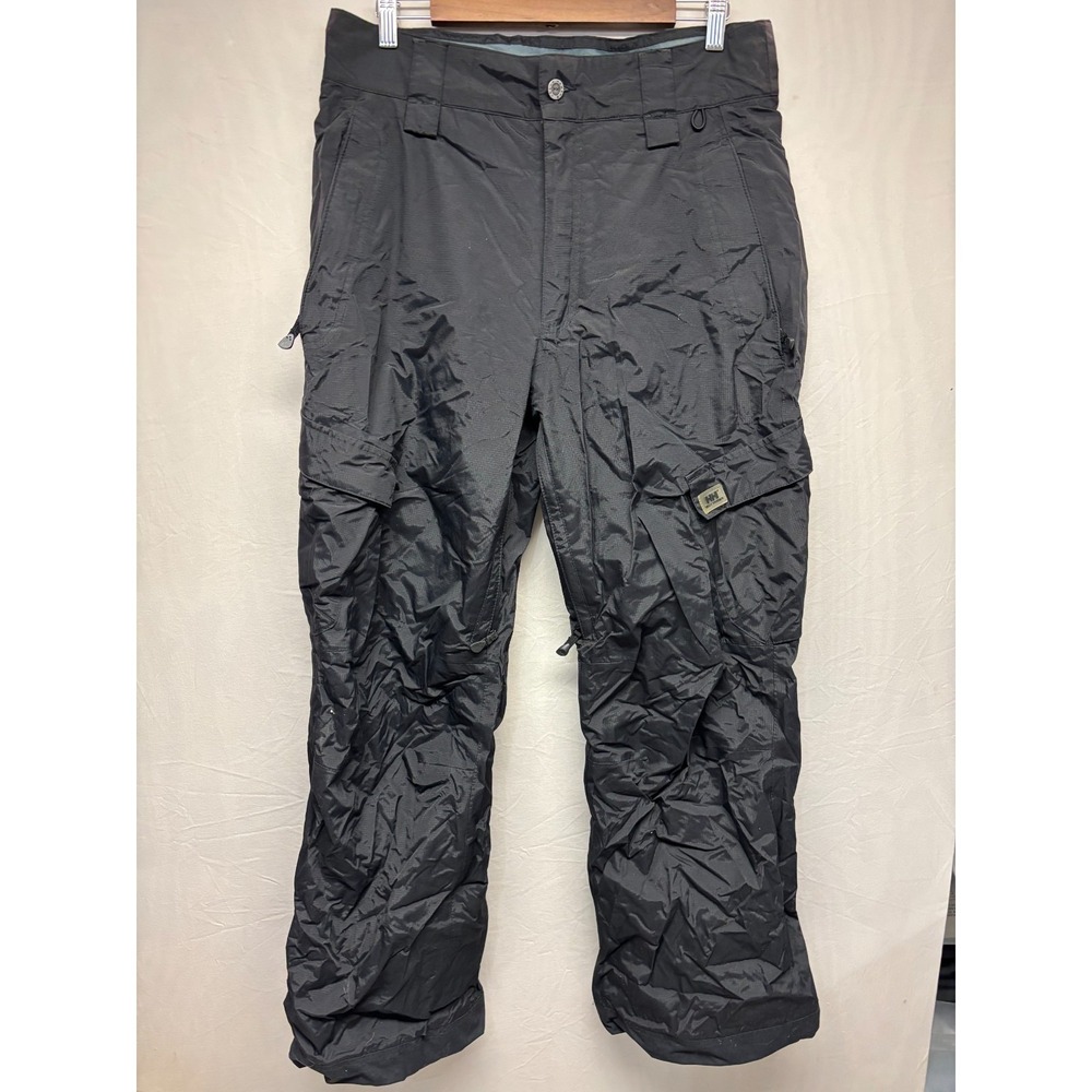 Helly Hansen Cargo Snowboard Pants Mens Black Waterproof Insulated Pocket Medium